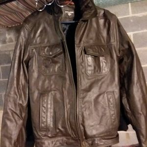 Dockers bomber leather jacket